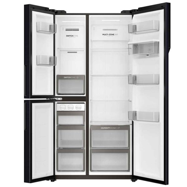 Rent to own home appliances australia orange rentals haier 574l three door side by side fridge non plumbed water dispenser black