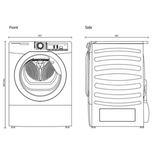 Artusi 8kg front load washing machine 3 11zon