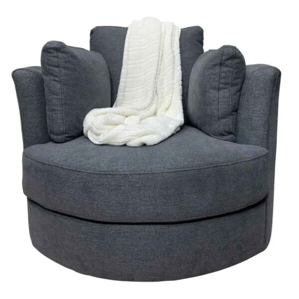 Rent to own home appliances australia orange rentals cozy cuddle swivel chair in storm grey 3