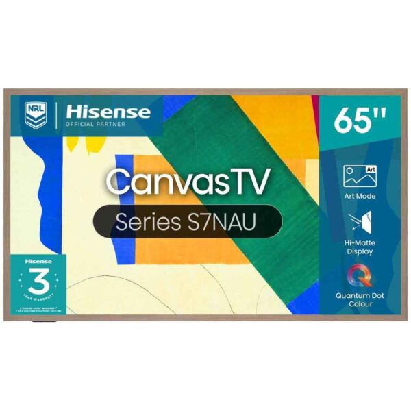 Rent to own home appliances australia orange rentals hisense 65 inch canvas s7nau 4k qled smart tv 65s7nau