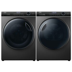 rent to own home appliances australia orange rentals haier 8 5kg front load washing machine 8kg heat pump dryer dark grey laundry package 1